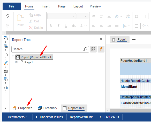 Editing the default culture of the template report